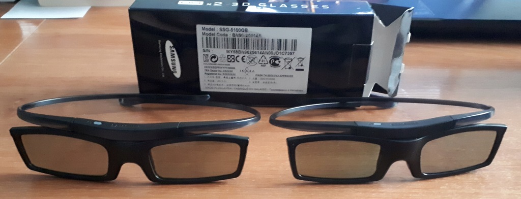 Okulary 3D Samsung SSG-5100GB - oryginał 2 sztuki