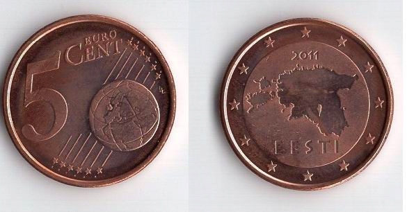 ESTONIA 2011 5 EURO CENT