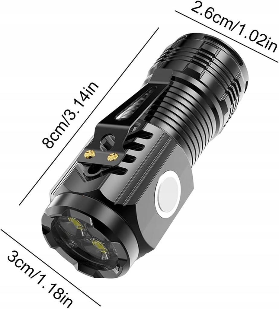 MOCNA LATARKA TAKTYCZNA LED AKUMULATOROWA 4 TRYBY SURVIVALOWA NA PREZENT