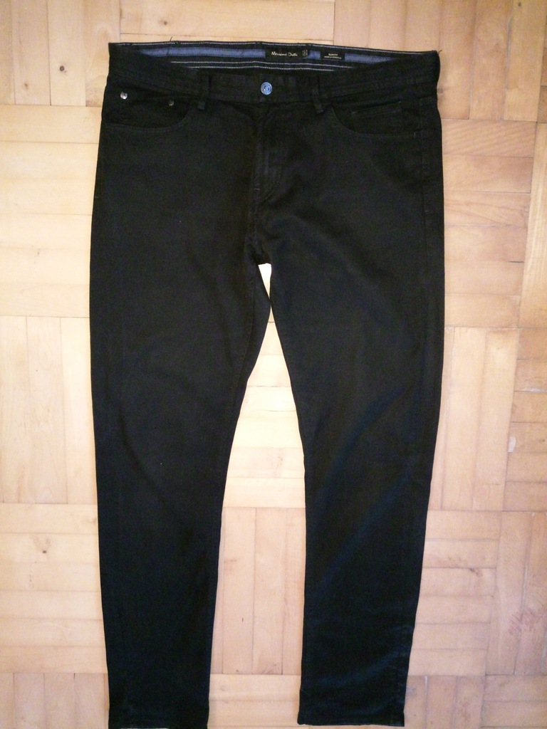 MASSIMO DUTTI SPODNIE JEANS CZARNE ROZM.34 SUPER