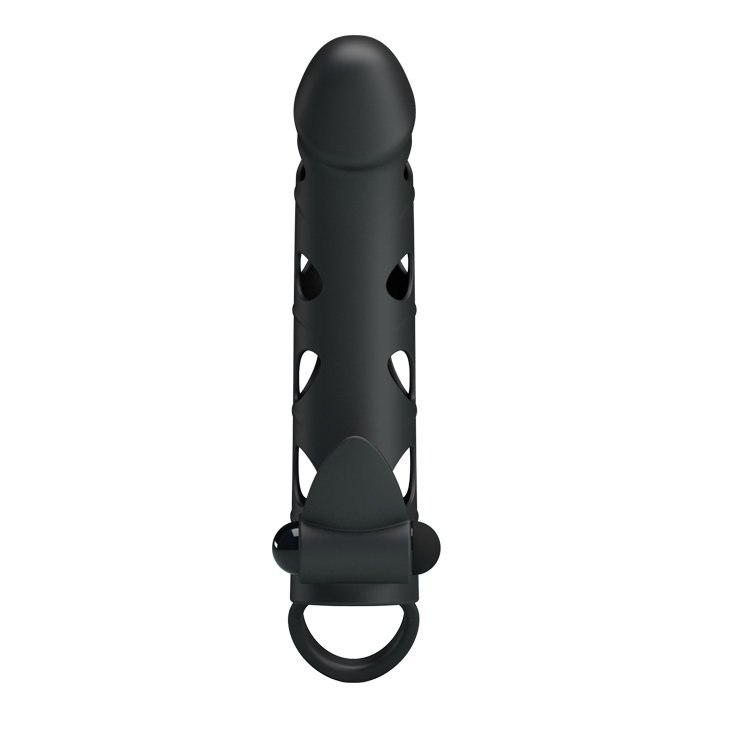 PRETTY LOVE - Vibrating Penis Sleeve with Ball Str