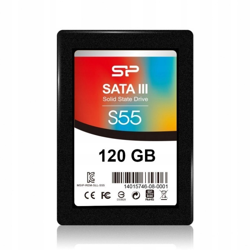 Silicon Power Slim S55 120 GB, interfejs SSD SATA, prędkość zapisu 420