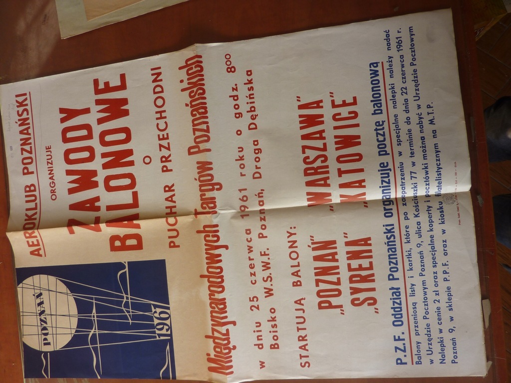 1961 AEROKLUB POZNAŃ ZAWODY BALONOWE