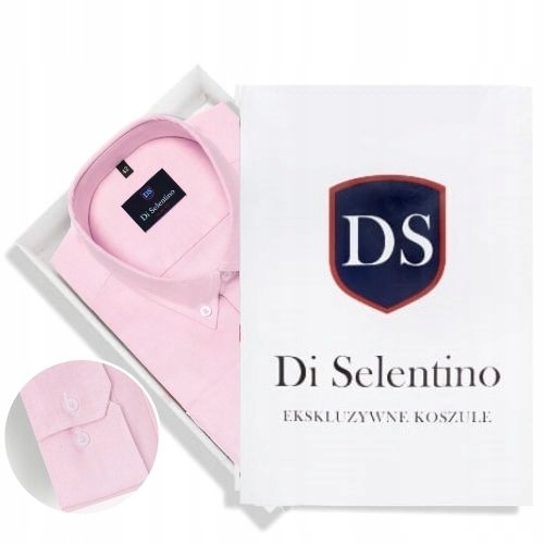 Koszula Różowa Męska Slim Gładka Di Selentino XL
