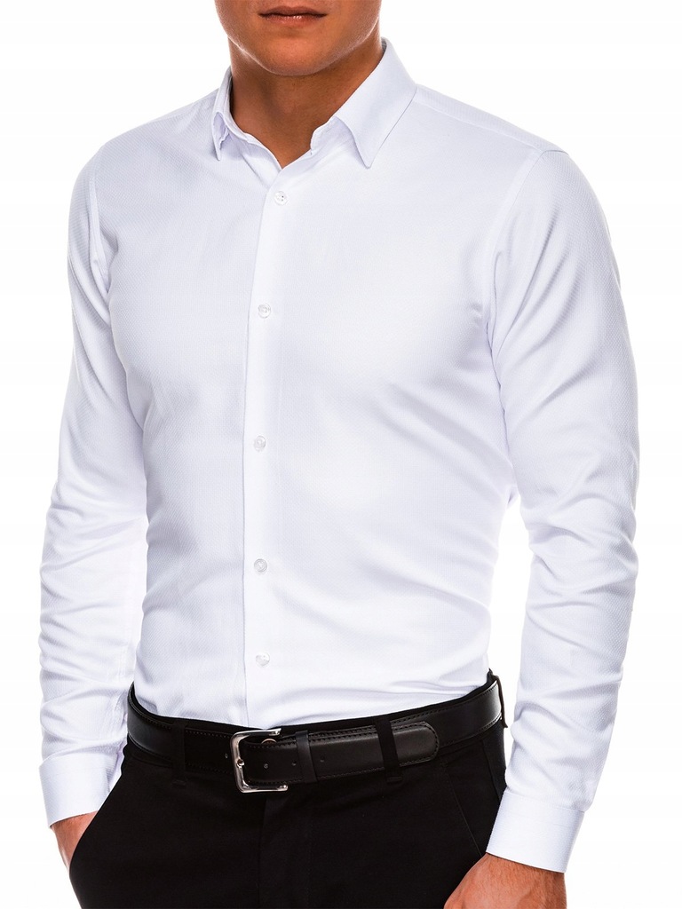 OMBRE PREMIUM Koszula męska gładka K527 biała XXL