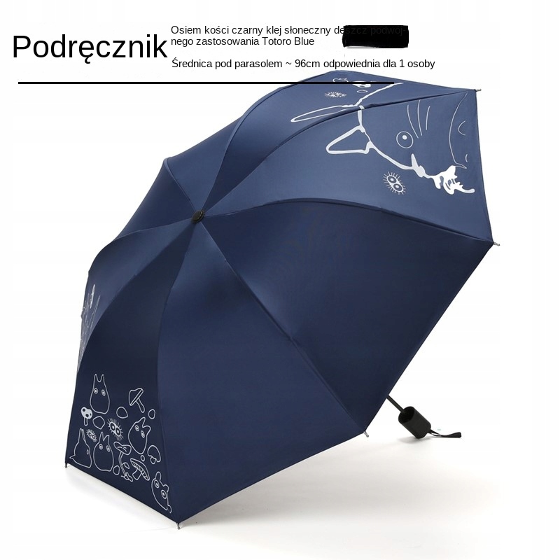 Duży podwójny parasol Czarna ochrona przeciwsłonec