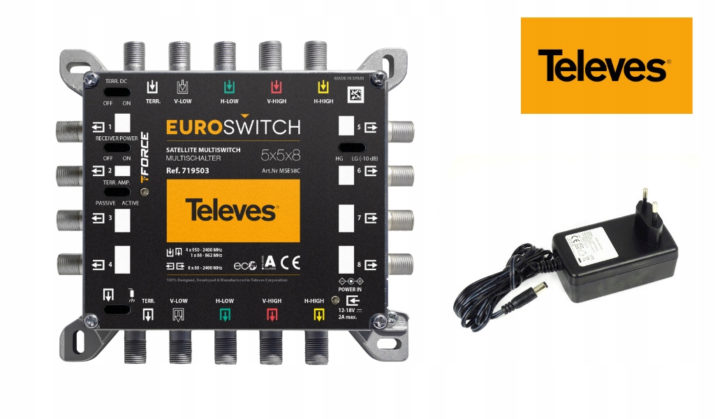 EuroSwitch Televes 5x5x8 ref. 719503