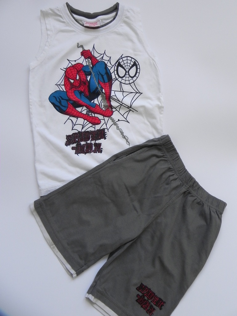 Spiderman Marvel komplet koszulka spodenki 122/128