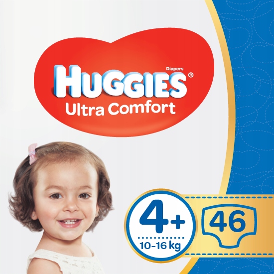 HUGGIES Pieluchy Ultra Comfort 4+ (10-16kg) 46 szt - 10174815172 ...