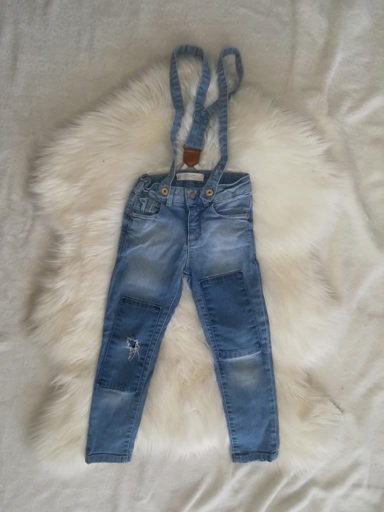 ZARA spodnie jeans z szelkami 5 lat 110cm