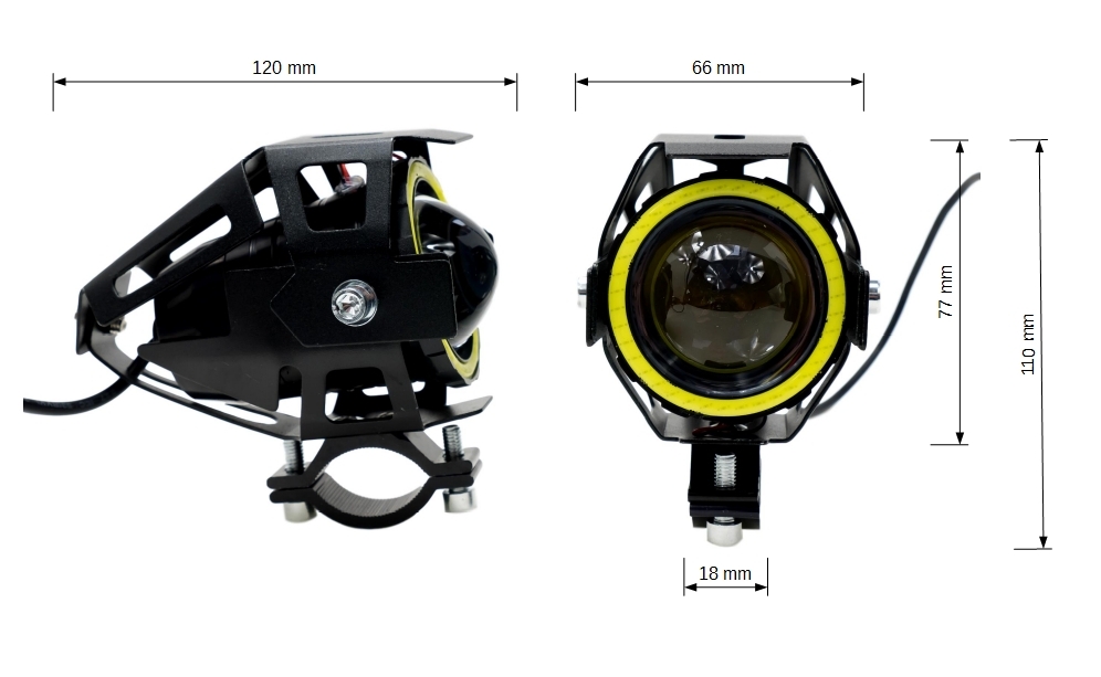 Купить Галогенные лампы с кольцами Dual LED CREE U7D, выключатель: отзывы, фото, характеристики в интерне-магазине Aredi.ru