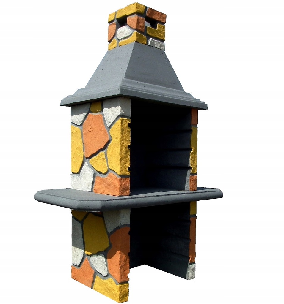 Grill betonowy ogrodowy zbrojony kominek łaty