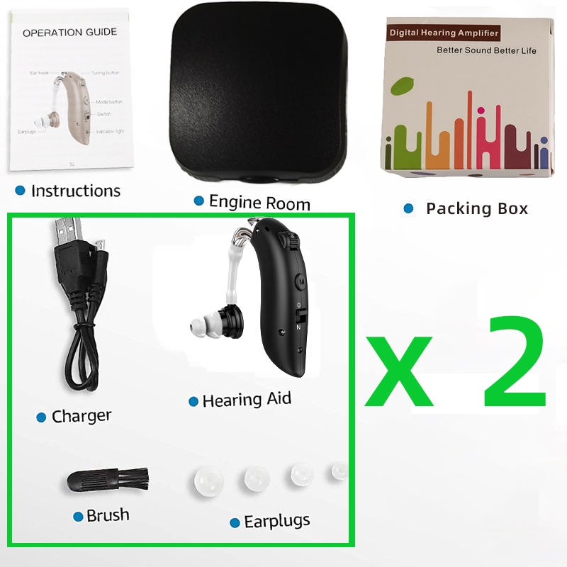 Aparaty słuchowe Bluetooth zauszny 4 poziomy
