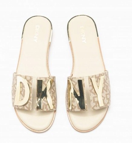 DKNY WALTZ DAMSKIE KLAPKI WSUWANE LOGO 37,5 SAD 14055206371