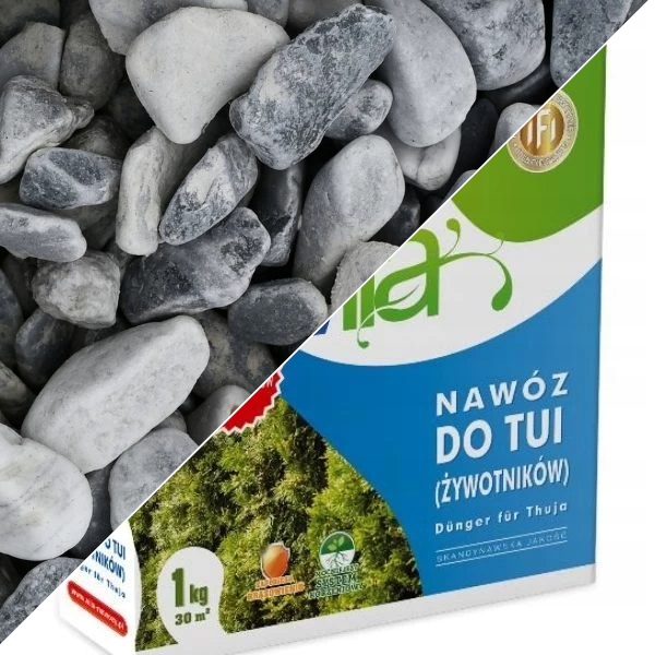 KAMIEŃ ICE BLUE 25-40MM 20KG GRATIS NAWÓZ DO TUI