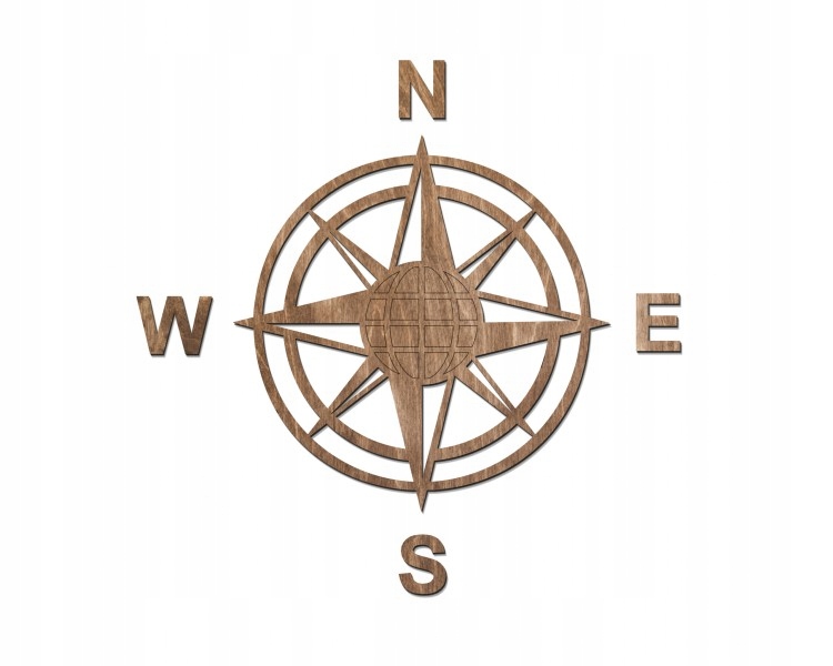 DREWNIANA RÓŻA WIATRÓW - DODATEK DO MAPY ŚWIATA