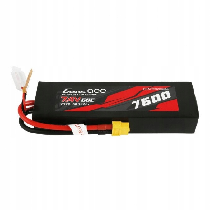 7600mAh 7.4V 60C Gens Ace XT60