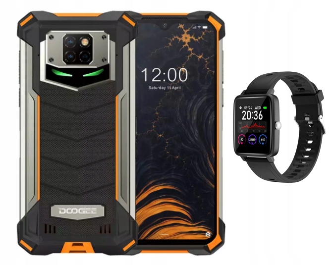 DOOGEE S88 PLUS POMARAŃCZ + SMARTWATCH DOOGEE CS1