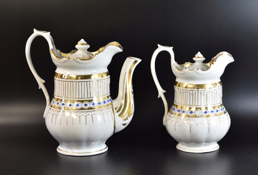 Zestaw dzbanek i mlecznik Dallwitz Bohemia 19 w.