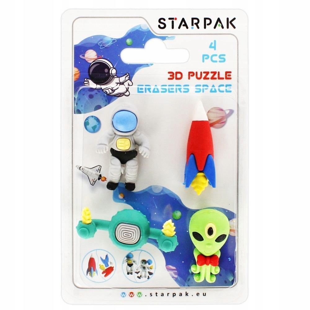 GUMKA DO MAZANIA 3D PUZZLE 4 SZTUKI SPACE, STARPAK