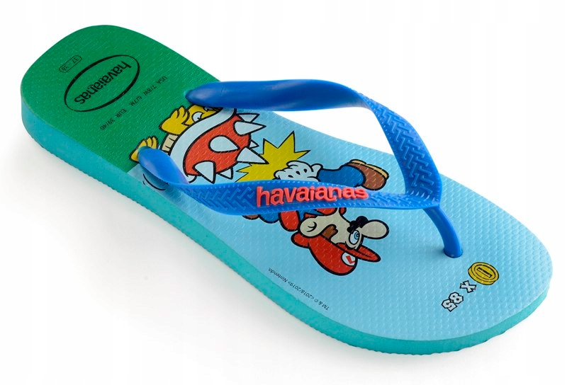 Havaianas Mario Bros 45/46 kolorowe klapki japonki