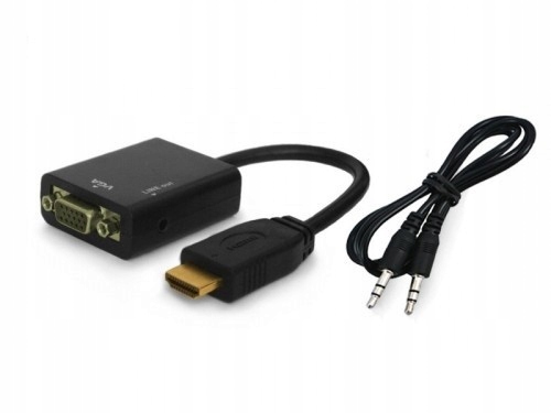 SAVIO Adapter HDMI (M) - VGA (F) z audio, CL-23