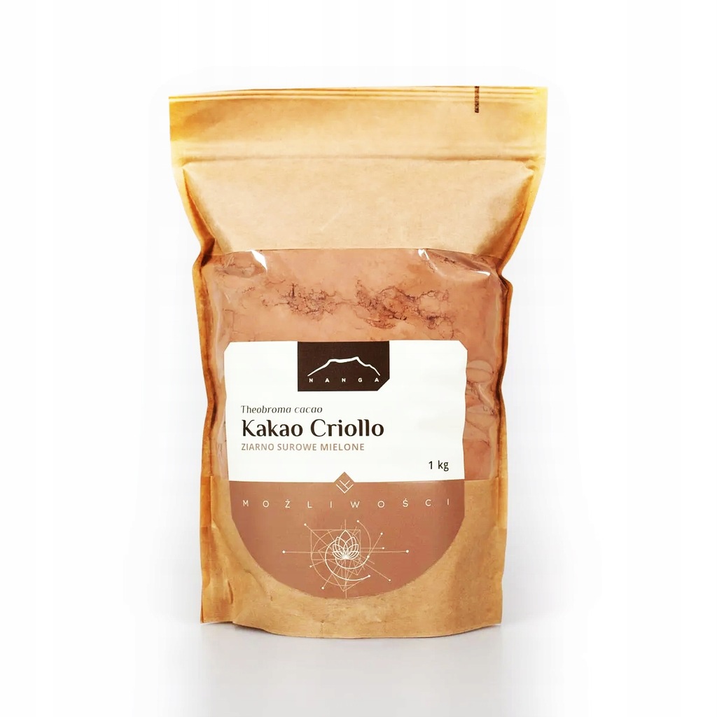 Nanga KAKAO CRIOLLO mielone SUROWE RAW 1kg