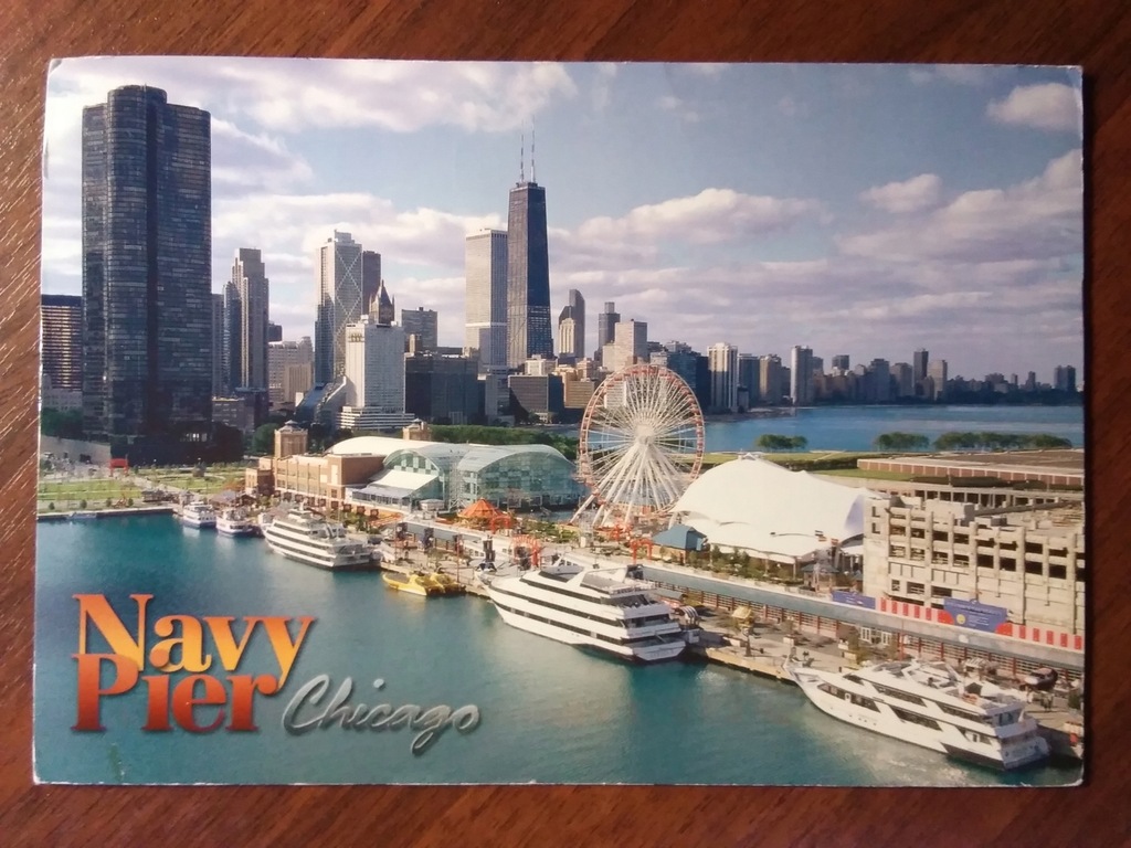 USA Chicago Navy Pier panorama statki 2000 r.