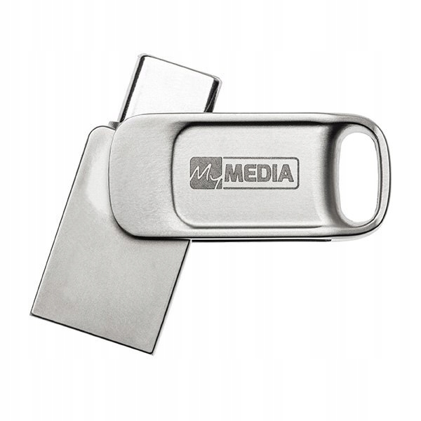 MyMedia MyDual USB 2.0, USB 2.0, 64GB, srebrny, 69267, USB A / USB C, z osł