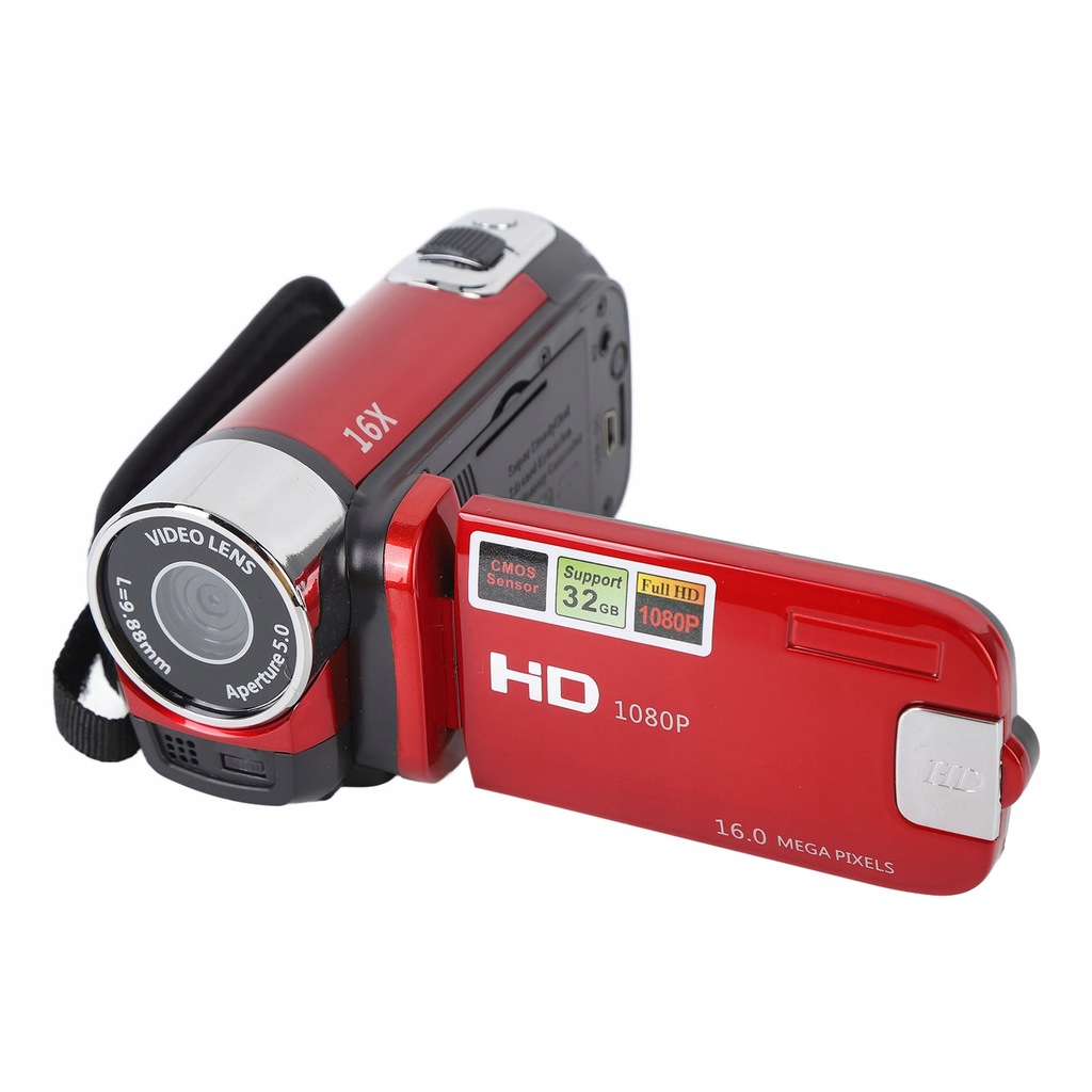 Kamera DV 1080P 16MP 2,7-calowy obrotowy ekran