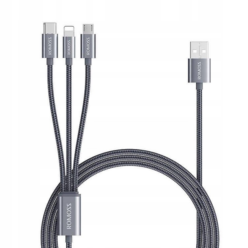 Romoss Kabel USB Romoss CB25A 3w1 USB-C / Lightnin