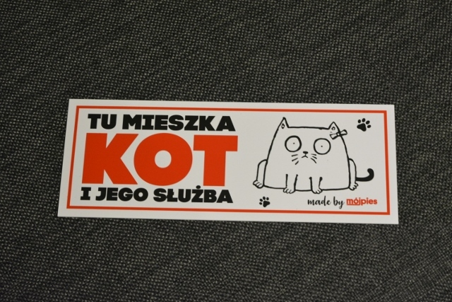 TABLICZKA KOT