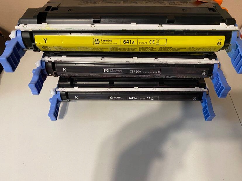 HP TONER 641A C9720A X2 C9722A PUSTE ORYGINALNE