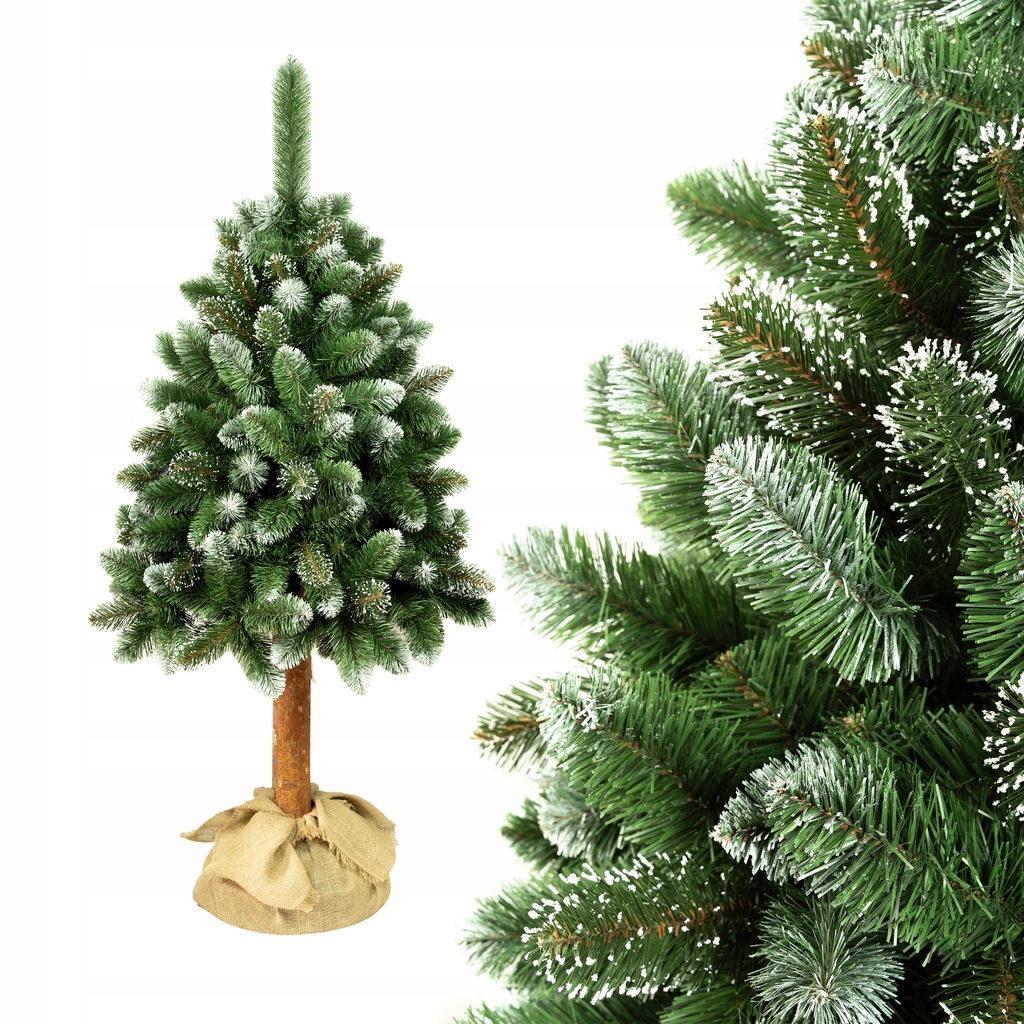 CHOINKA SZTUCZNA SOSNA KRYSZTAŁOWA NA PNIU 200 CM 12844483631