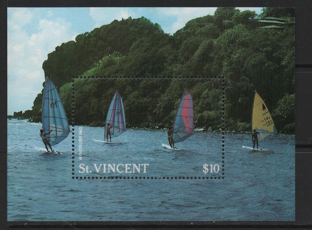 St VINCENT Windsurfing żaglówka 10$ Mi:B57**