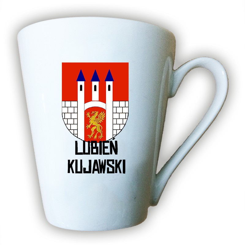 kubek latte herb Lubień Kujawski