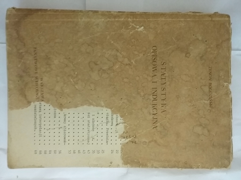 Statystyka opisowa i indukcyjna Zenon Rogoziński