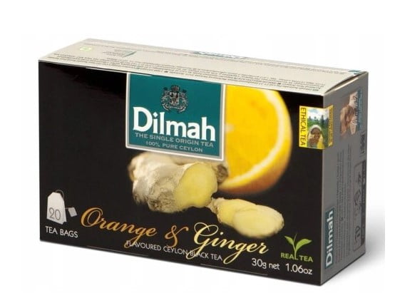 Herbata Dilmah Pomarańcza + Imbir 20x1,5g Saszetki