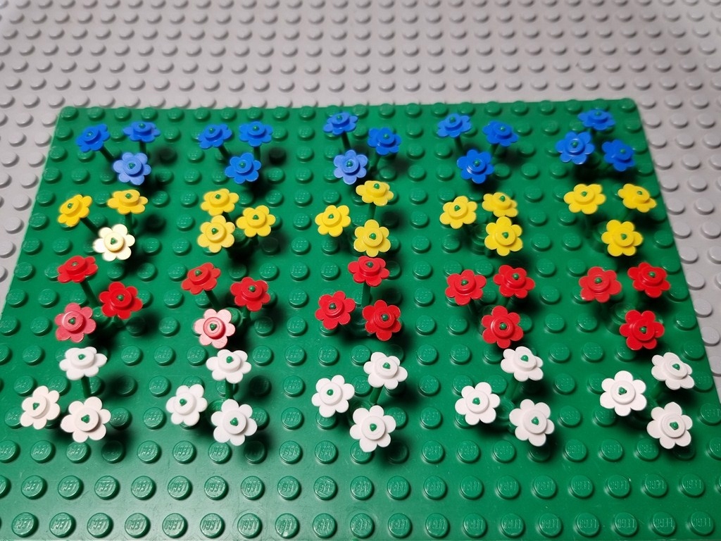 KLOCKI LEGO LEGOLAND VINTAGE ELEMENTY: KWIATKI KWIATY MIX KOLOROWE MAKIETA