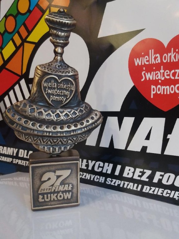 Statuetka  odlewana  WOŚP 2019  Łuków BĄCZEK