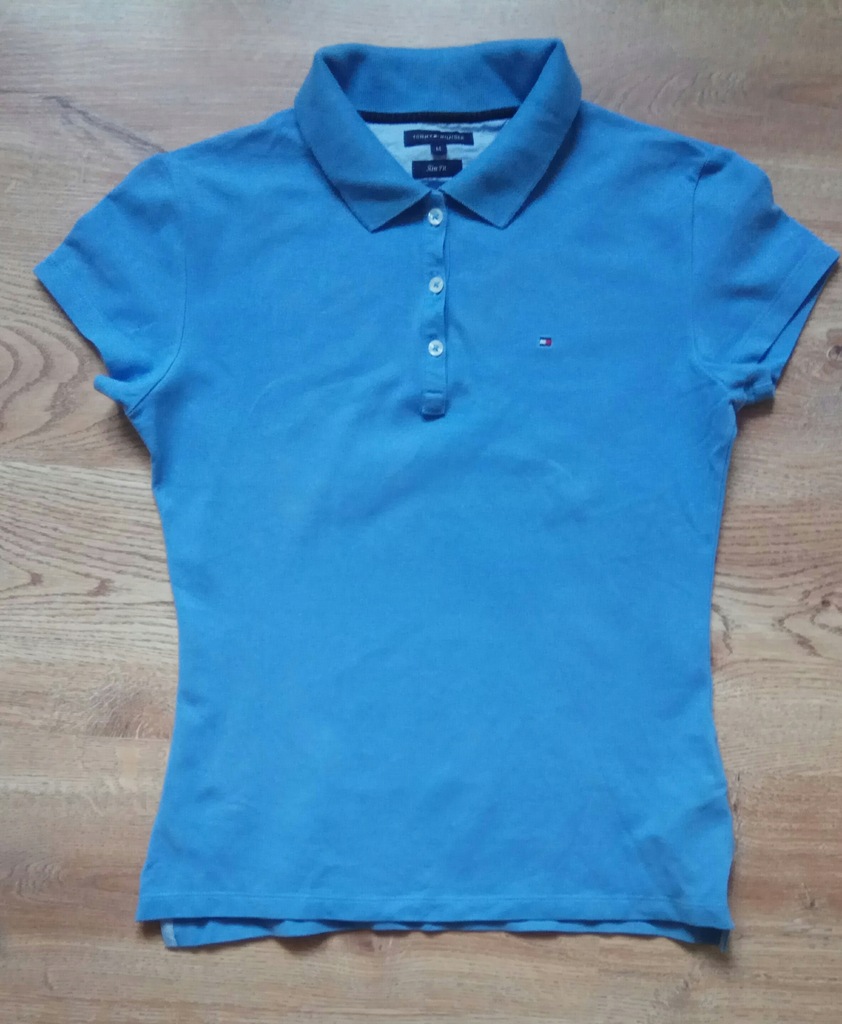 TOMMY HILFIGER SLIM FIT NIEBIESKA KOSZULKA POLO M