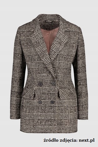 Krótki płaszcz kratka NEXT w kratkę plus size 7793052321 Krótki płaszcz kratka NEXT w kratkę plus size 7793052321