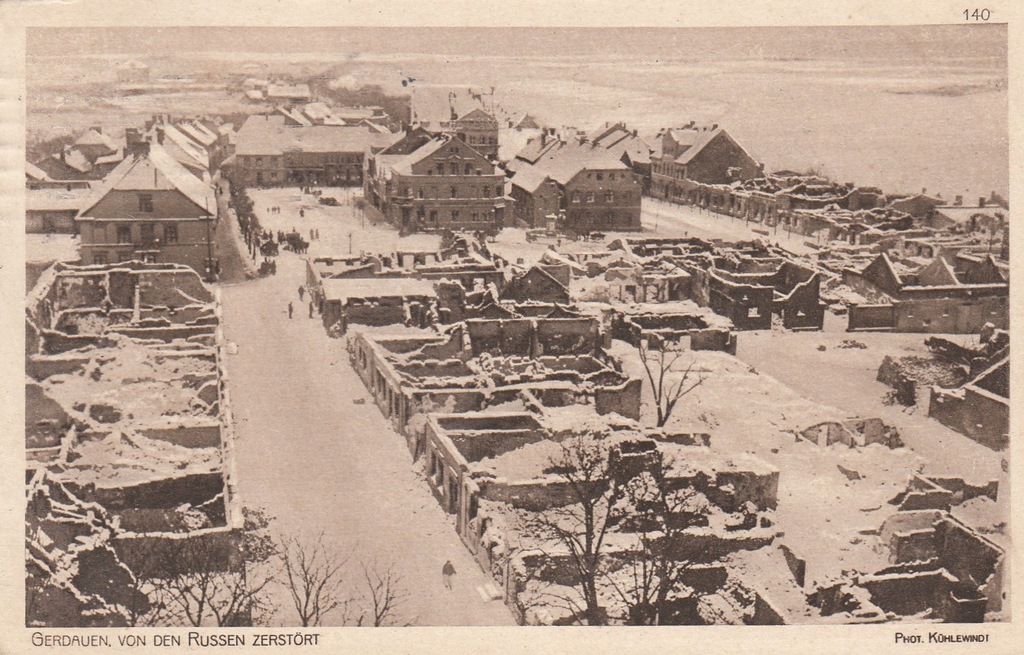 Gierdawa Gerdauen Zeleznodorozny feldpost 1915