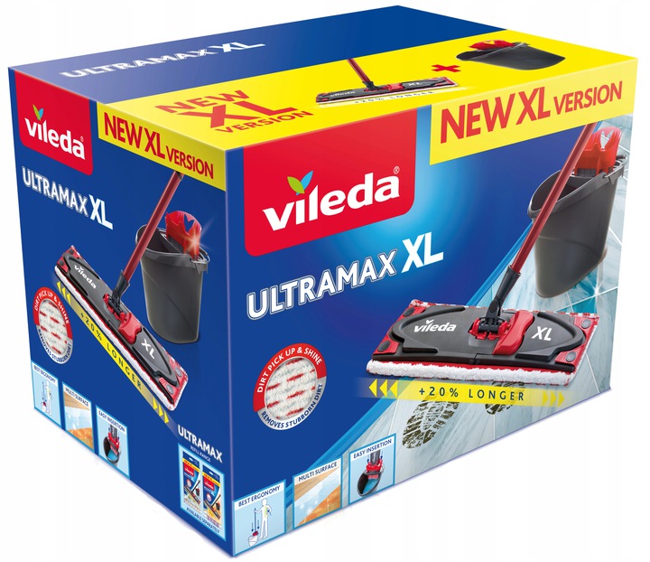 VILEDA mop wiadro wyciskacz ULTRAMAX BOX XL 42CM