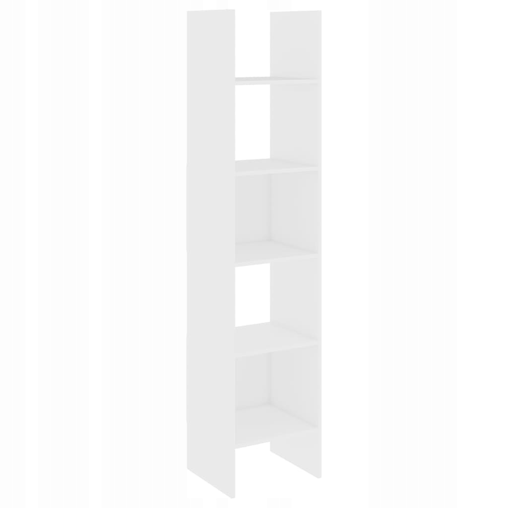 Regał na książki, biały, 40x35x180 cm, materia