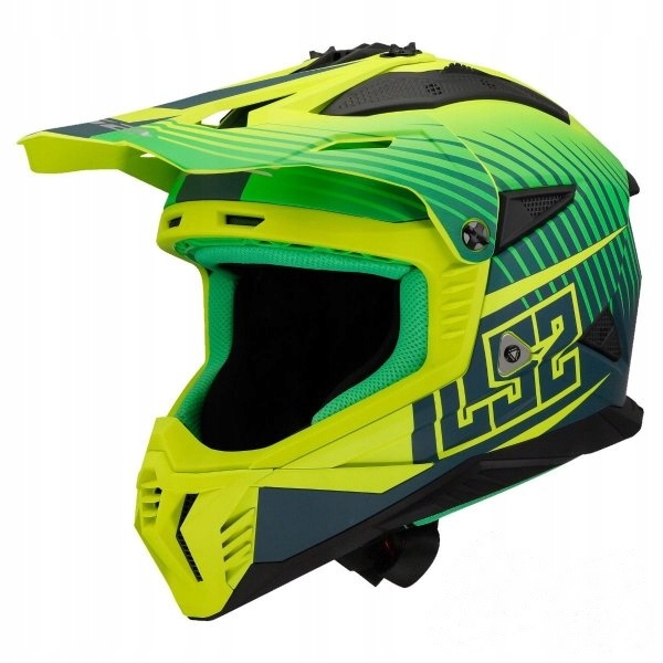 KASK LS2 MX708 FAST II DUCK MATT H-V GREEN YEL S