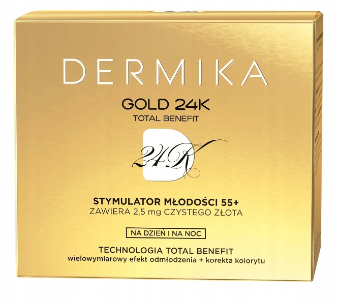 Купить Dermika Gold 24K Total Benefit 55+ день/ночь 50 мл: отзывы, фото, характеристики в интерне-магазине Aredi.ru