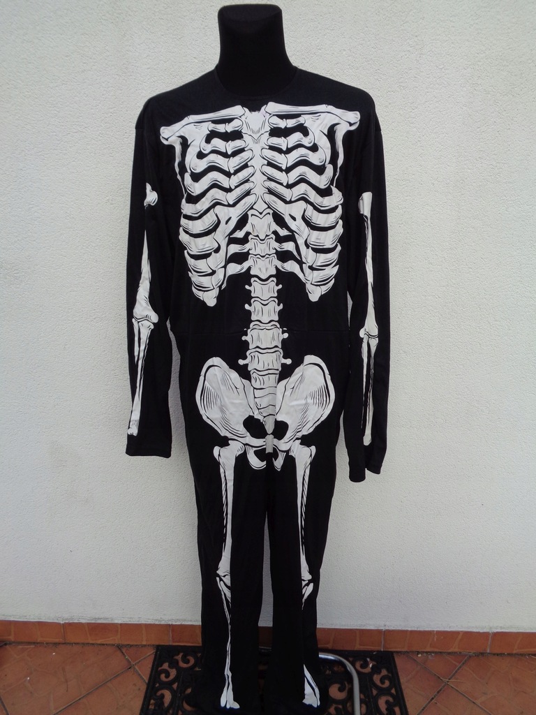 L/XL PRZEBRANIE HALLOWEEN TRUP KOŚCIOTRUP SZKIELET