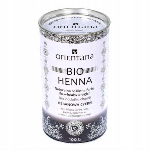 ORIENTANA Bio henna HEBANOWA CZERŃ do włosów długi