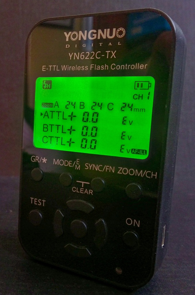 Yongnuo YN-622C-TX LCD kontroler radiowy CANON BCM